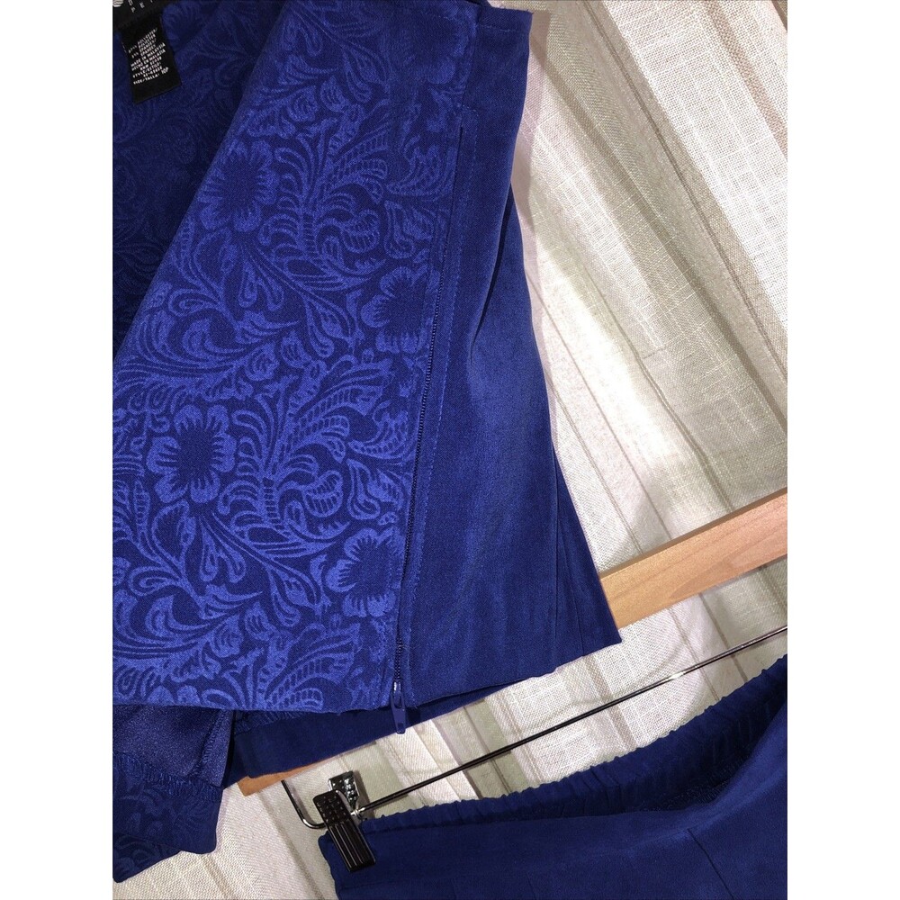 Sag Harbor Petite 2-Piece Pant Suit Set 10P Tank & Trousers Y2K Periwinkle Blue - Picture 7 of 14